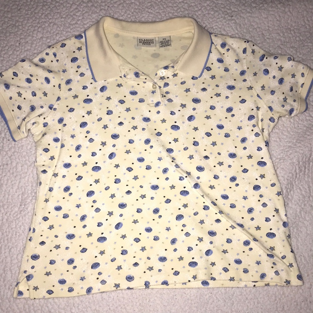 Classic elements vintage shell design polo
